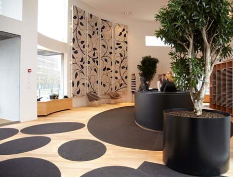 fraster, filt, Plus, felt, uldfilt, akustik, udsmykning, indretning, design, akustik panel, lyddæmpning, twister, akustik panel, filtfarver, dekoration